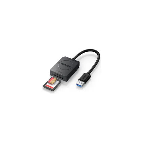 Čitač memorijskih kartica UGREEN, USB 3.0, TF/SD kartice, 15cm, crni