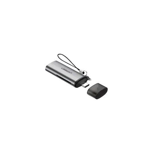 Čitač memorijskih kartica UGREEN, USB-C, TF/mciroSD/SD kartice, sivi