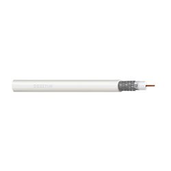 Koaksijalni kabel DIGITUS (RG-6, 75 Ohm, 2x folija + 77% pletenica, Eca, PVC, 100m) bijeli