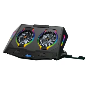 CONCEPTRONIC 2-Fan USB-A2.0 Laptop-KĂĽhlpad 40Kg RGB   17" sw