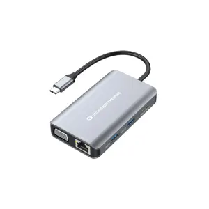CONCEPTRONIC  7-1 Dock USB-C->HDMI/3xUSB-A/VGA/+     25cm gr