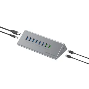 Conceptronic HUBBIES18G 10-in-1 60W USB 3.0 Hub Charger Combo, 2-in-1 USB-C USB-A Cable, USB 3.2 Gen 1