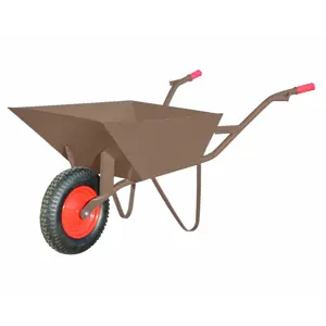 Construction wheelbarrow 85L/1.5mm brown