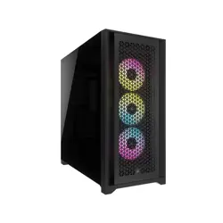 Računalno kućište CORSAIR iCUE 5000D RGB Airflow Midi Tower (RGB osvjetljenje, protok zraka, Midi Tower) Crna