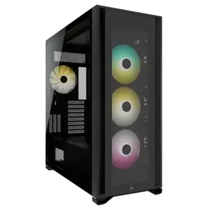 Corsair | Tempered Glass Full-Tower PC Case | iCUE 7000X RGB | Side window | Black | Full-Tower | Power supply included No | ATX