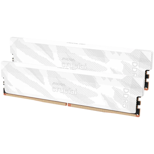 Crucial Pro OC 32GB Kit (2X16GB) DDR5-6400 CL32 UDIMM White