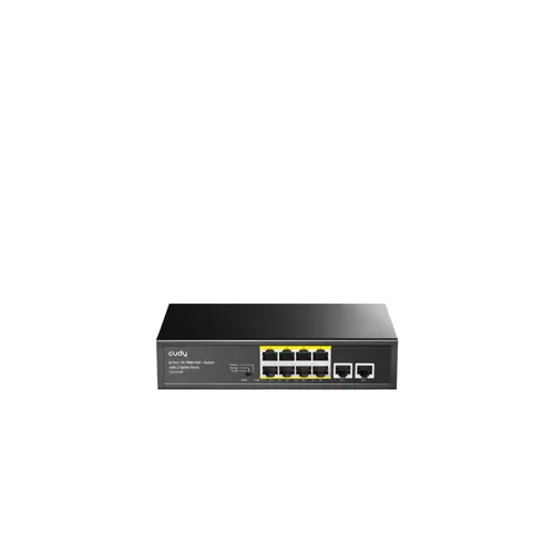 Mrežni prekidač CUDY FS1010P (Brzi Ethernet 10/100, Power over Ethernet, Crna)