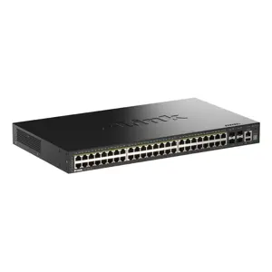 D-Link 52-Port Gigabit Stackable PoE+ Smart Managed Switch with 4 x 10G SFP+ Ports