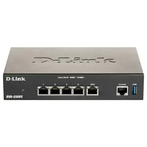 D-Link DSR-250V2 wireless router Gigabit Ethernet Black