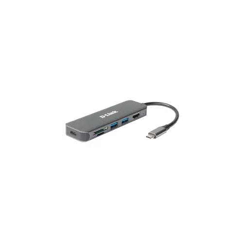 USB-C Hub D-LINK DUB-2327 (6-u-1, HDMI, USB-PD, čitač SD kartica)
