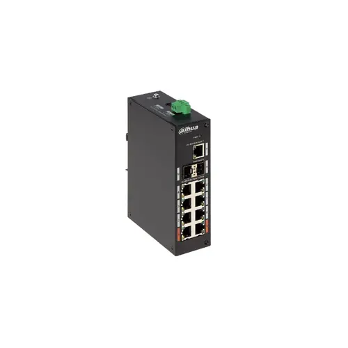 Prekidač DAHUA PFS3211-8GT-120-V2 (8 Gigabit PoE porta, 8x RJ45 1000M, PoE napajanje, 2x SFP 1000M, 1x RJ45 1000M)
