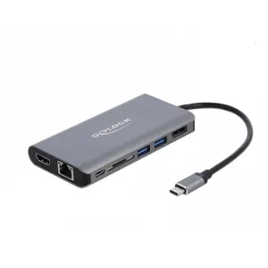 DeLOCK 87683 laptop dock/port replicator Wired USB 3.2 Gen 1 (3.1 Gen 1) Type-C Grey