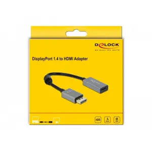DeLOCK Active DisplayPort 1.4 to HDMI Adapter 4K 60 Hz (HDR)