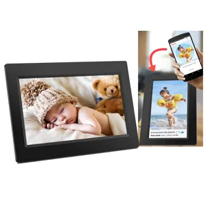 Denver PFF-1015B digital photo frame Black 25.6 cm (10.1") Touchscreen Wi-Fi