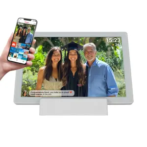 Denver PFF-1070W digital photo frame White 25.6 cm (10.1") Touchscreen Wi-Fi