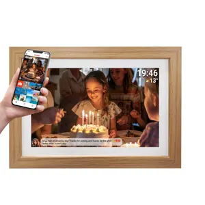Denver PFF-1543LW digital photo frame Light brown 39.6 cm (15.6") Touchscreen Wi-Fi