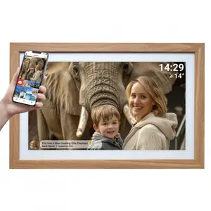 Denver PFF-2162LW digital photo frame Light brown 54.6 cm (21.5") Touchscreen Wi-Fi