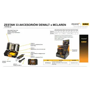 DEWALT 33pc accessory kit w/ angle adaptor