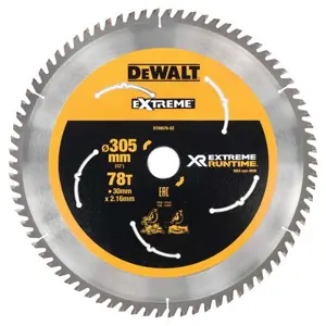 DEWALT CIRCULAR SAW BLADES.305x30mmx78z EXTREME RUNTIME