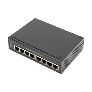 Digitus 8 port Gigabit Ethernet network switch, industrial, unmanaged