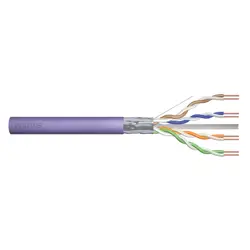 DIGITUS Cat.6 Installation Cable, F/UTP, Dca, AWG 23/1, LSOH, 100m, Purple