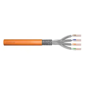 DIGITUS Cat.7 Installation Cable, S/FTP, Dca, AWG 23/1, LSOH, 50m, orange