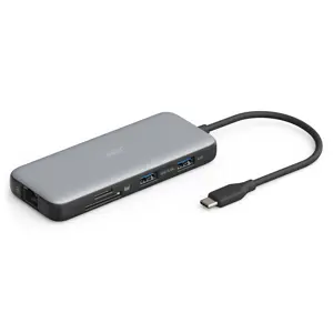 DIGITUS Docking USB-C->HDMI,USB3.0,RJ45,SD,MicroSD,CPD Alu s