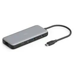 DIGITUS Docking USB-C->HDMI,USB3.2,RJ45,SD,MicroSD,PD Alu si