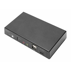 Prekidač DIGITUS DS-12901 (KVM / audio / USB, 4k30hz, usb-c/usb/hdmi in, hdmi out, mreža, 2 porta)
