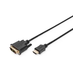 DIGITUS HDMI-Kabel A->DVI(18+1)  St/St 3.0m schwarz FullHD