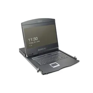 DIGITUS Konsole 19"TFT,8-Port CAT5 KVM&Touchpad, Deutsch