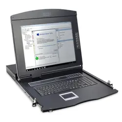 DIGITUS Modulare Konsole 17" TFT, 8-port KVM & Touch,US