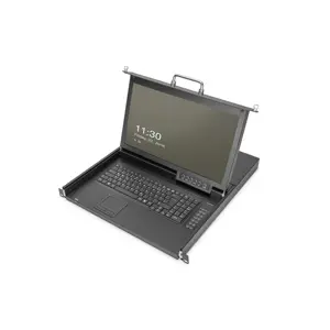DIGITUS Modulare Konsole 17"HD  LCD,16-port HDMI KVM Deutsch