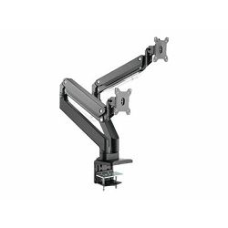Nosač za monitor DIGITUS (za 2 LCD zaslona / zakrivljeni LCD zaslon, plinska opruga) mat crna