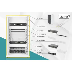DIGITUS Netzwerk-Set 254 mm (10")-12HE, 312x300mm (B x T)