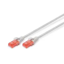 DIGITUS Patchkabel Cat6  U/UTP 2xRJ45 30.0m grau Hebelschutz