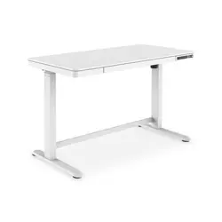 DIGITUS Schreibtisch 120x60 elektr.,USB-Lade.+Schublade weiĂź (Speditionsversand)