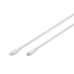 DIGITUS USB 2.0 Kabel Typ C-Lightning Silikon 2m        weiĂź