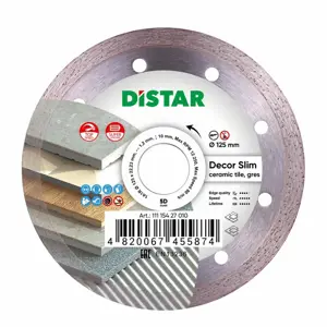 DISTAR DIAMOND BLADE DÉCOR SLIM 125 x 1,2 x 8 x 22,23mm