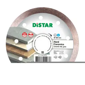 DISTAR HARD CERAMICS DIAMOND BLADE 125 x 1.4 x 10 x 22.23mm