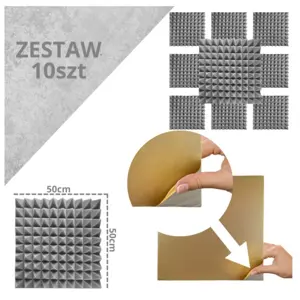 DNA AM2 GY acoustic panel set of 10 pcs. grey
