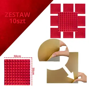 DNA AM2 RD acoustic panel set of 10 pcs. red