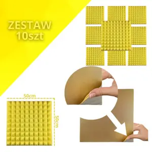DNA AM2 YL acoustic panel set of 10 pcs. yellow
