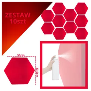DNA AM3 RD acoustic panel set of 10 pcs. red