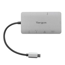 Docking station TARGUS USB-C DP Alt Mode Single Video 4K HDMI/VGA, 100 W sivi