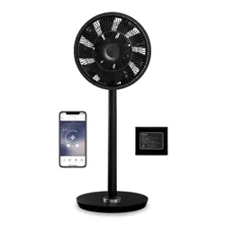 Pametni ventilator DUUX Whisper Flex Smart Black with Battery Pack (Crna, promjer 34 cm, 26 brzina, oscilacija, 2-22 W, s timerom)