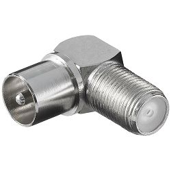 DVB-T oprema - adapter F-ženski na RF-muški, kutni, 1 kom
