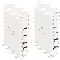 Dviced Desktop charger 100W GaN 2 USB-A, 2 USB-C EU - White