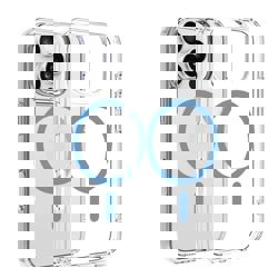 Dviced Magsafe iPhone 16 Pro clear case - Blue