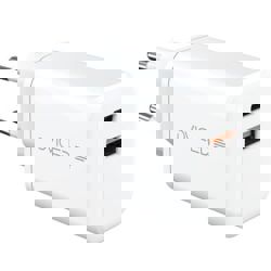 Dviced Wall charger 35W GaN 1 USB-A, 1 USB-C EU - White